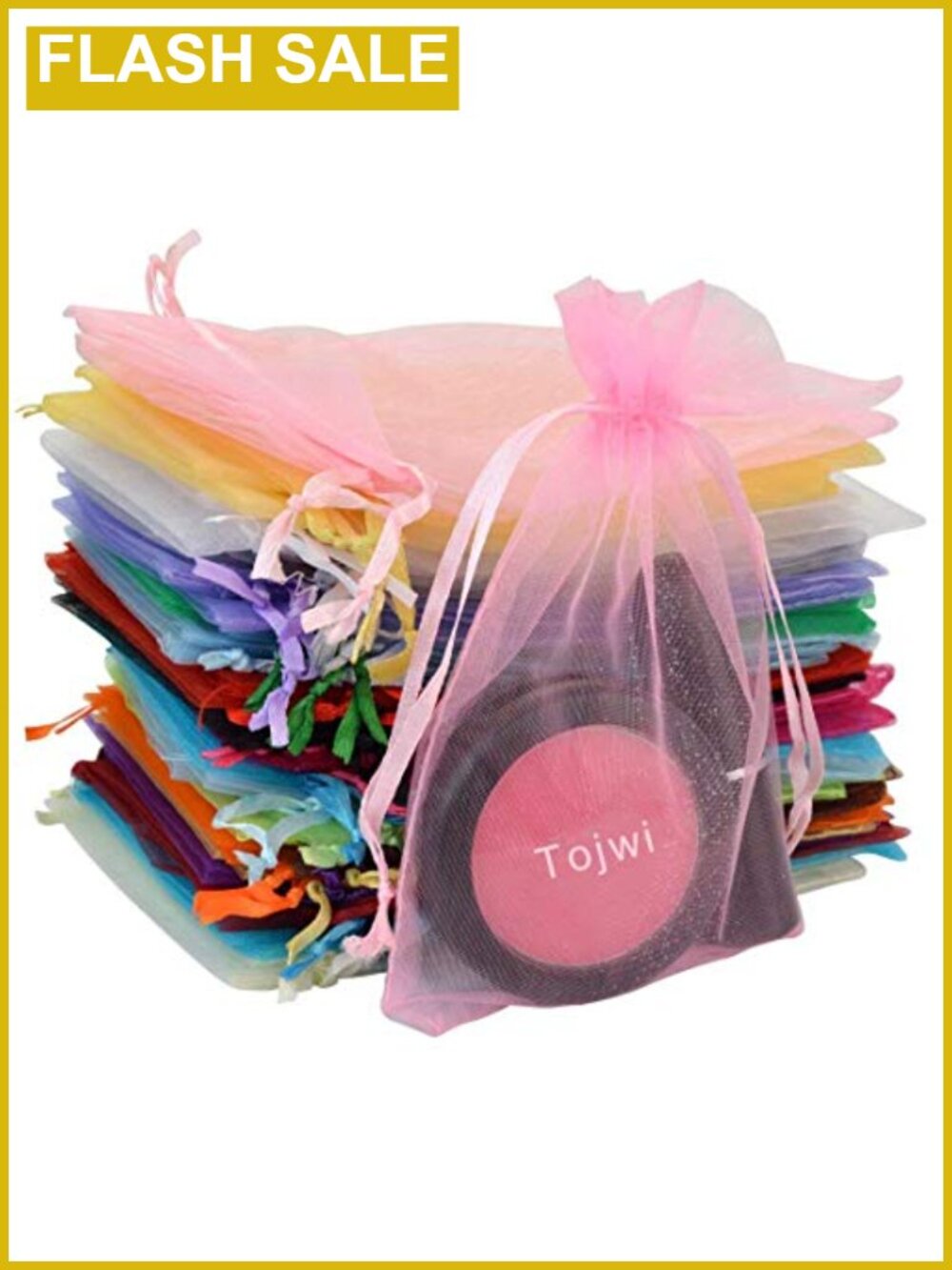 50 Pcs Organza Drawstring Bags for Jewelry Gift Party Favor